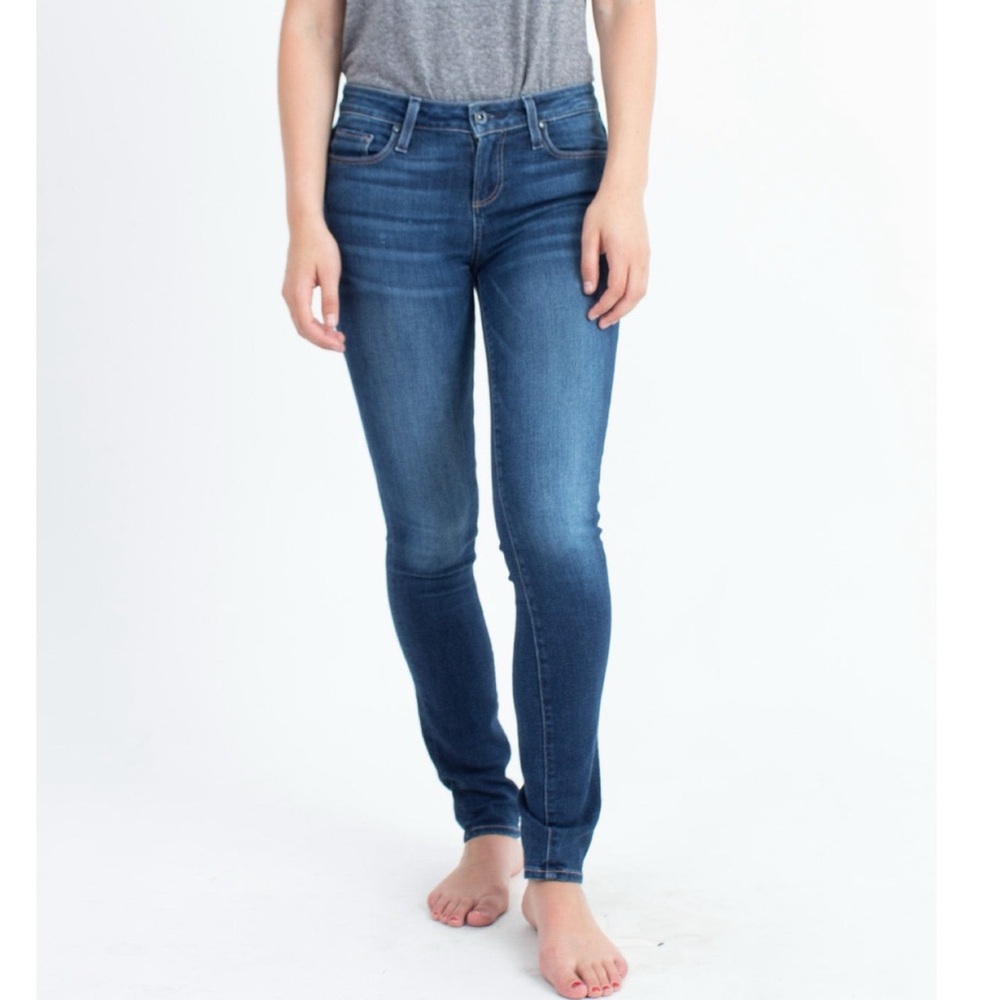 Paige Skyline Skinny Jeans Indigo Blue Denim Women's Size 31 Fall Emo Classic